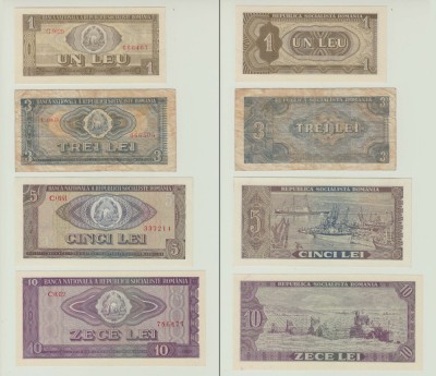 SET COMPLET 1 LEU 1966 UNC +3 LEI 1966 VF +5+10 +25+50 +100 LEI 1966 UNC, B1.168 foto