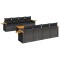 Set mobilier de gradina cu perne, 9 piese, negru, poliratan