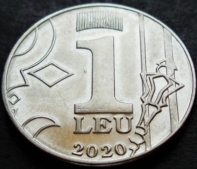 Moneda 1 LEU - Republica MOLDOVA, anul 2020 * cod 2218 B foto