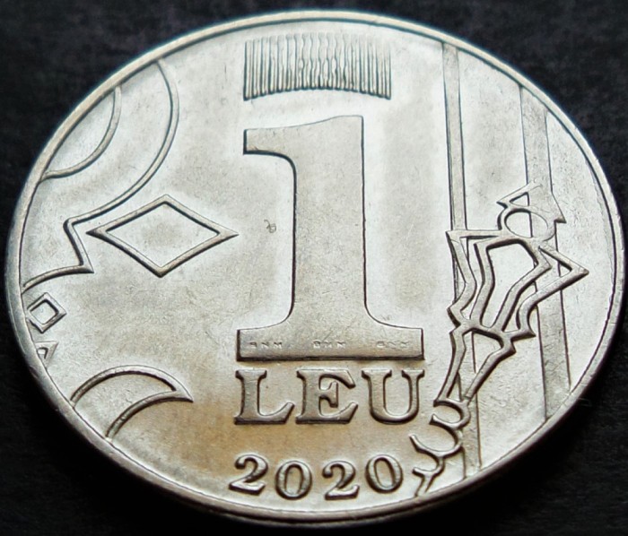 Moneda 1 LEU - Republica MOLDOVA, anul 2020 * cod 2218 B