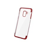 Husa TPU OEM Electro pentru Huawei P30 lite, Rosie - Transparenta