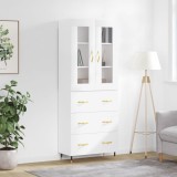 Cumpara ieftin Dulap &icirc;nalt, alb, 69,5x34x180 cm, lemn compozit