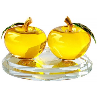 2 mere suport aromaterapie, remediu de armonie &amp;icirc;n relații, cristal k9 galben 12 cm foto