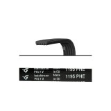 Curea transmisie H7 1195 pentru mașină de spălat rufe WHIRLPOOL OEM