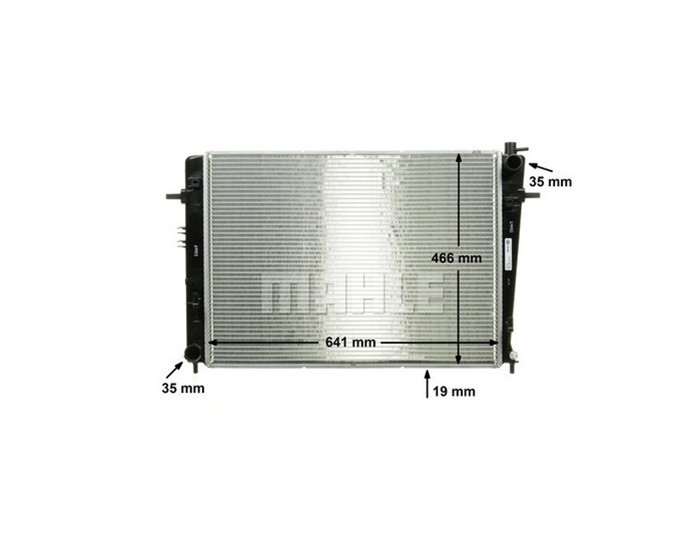 Radiator apa Hyundai Tucson, 2004-2010, Kia Sportage, 2005-2010 Motor 2.0 Crdi, Aluminiu/Plastic Brazat, 640x448x16, SRL, OE: 253102e550,