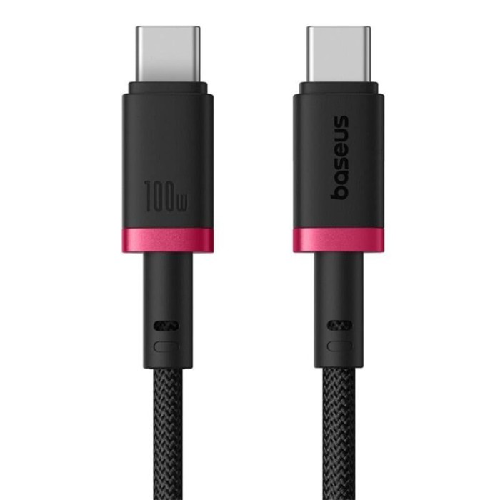 Cablu Baseus Dura Series (P10377803U01-03) - for MacBook, Type-C, Fast Charge, PD 100W, 480Mbps, 2m - Red Black