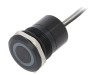 Comutator Capacitiv BULGIN Seria MC IP68 12VDC Iluminare LED Verde/Rosu &Oslash;25mm Negru
