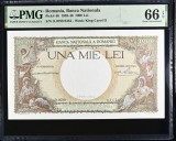 Bancnota 1000 Lei 1938, PMG 66 UNC, Romania, Litera, Bancnote Romanesti