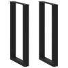 VidaXL Picioare de masă de bar &icirc;n formă de U, 2 buc., negru, 50x(90-91) cm, oțel 4013220