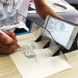 Proiector Desen, Model 20x13.5x0.15cm, Optică Vizualizare, Suport Telefon/Tabletă, Portabil, Negru