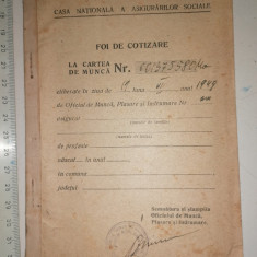 CARNET - FOI DE COTIZARE 1948