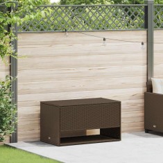vidaXL Cutie de perne de exterior maro 100x55x55,5 cm Poly Rattan 4104142