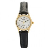 Ceas pentru femei din colecția Casio, cu curea de piele neagră LTP-1094Q-7B2RDF.