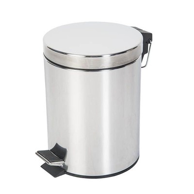 Cos gunoi rotund cu pedala Casa Plastor Promo, inox, 3L foto