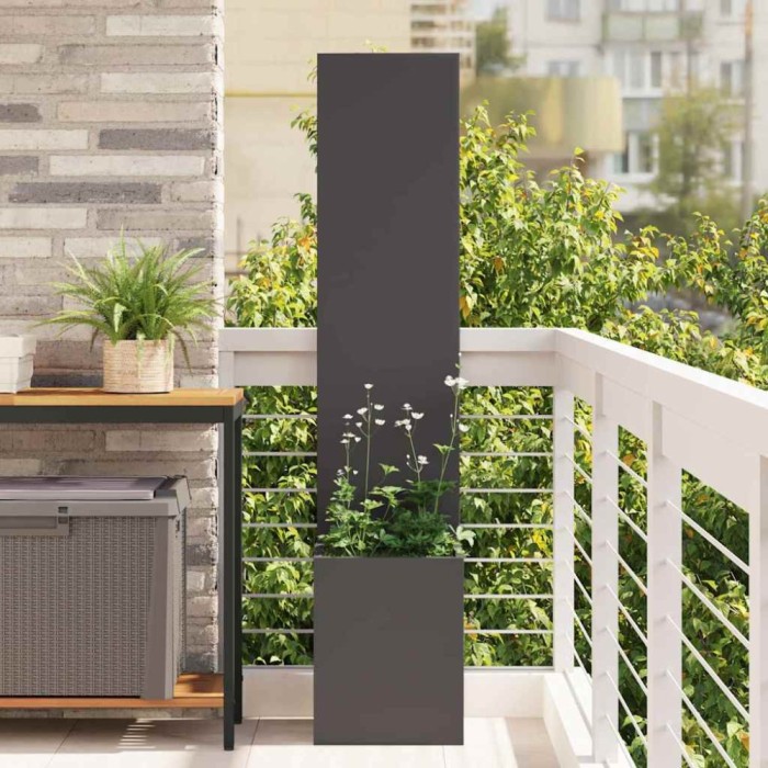 vidaXL Ecran de intimitate pentru grădină Traforaj Negru 32 x 140 cm 876371