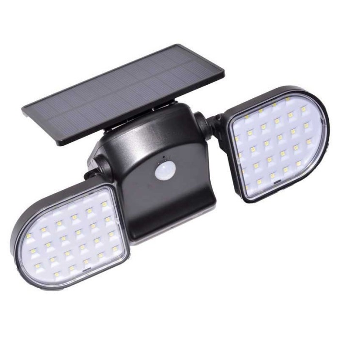 Lampa Solara Dubla 2 x 28 Led + Senzor JC13-1