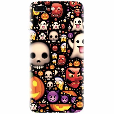 Husa silicon pentru Apple Iphone 8 Plus, Emoji Mess foto