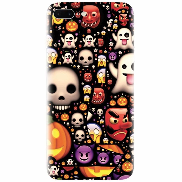 Husa silicon pentru Apple Iphone 7 Plus, Emoji Mess