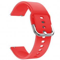 Curea din silicon compatibila cu Lg G Watch W110, Telescoape QR, 22mm, Candy Red