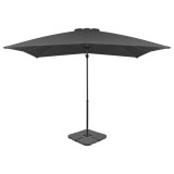 Cumpara ieftin Umbrelă de soare de grădină, bază portabilă, antracit