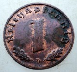 B.043 GERMANIA 1 REICHSPFENNIG 1937 D, Europa, Bronz