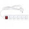 Prelungitor cu impamantare, Intrerupator, 5 locasuri, lungime 1.5 m, Alb, 1 mmp, 16A