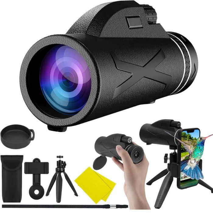 Monoclu Profesional 10x40, Telescop Compact de Inalta Putere