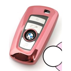 Husa Cheie Smartkey BMW 3/4 Butoane ROZ TPU+PC BMW Seria F