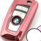 Husa Cheie Smartkey BMW 3/4 Butoane ROZ TPU+PC BMW Seria F AutoProtect KeyCars