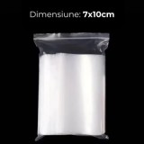 Punga ziplock OFFICE-COVER, 7x10cm, 10 microni, plastic transparent, set 100 buc