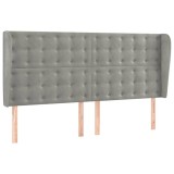 Cumpara ieftin Tablie de pat cu aripioare gri deschis 203x23x118/128cm catifea
