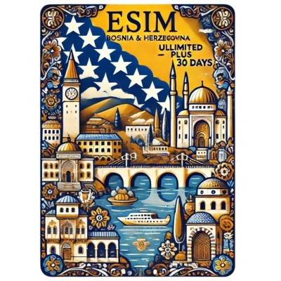 eSIM, Unlimited Plus, 30 Days, Bosnia And Herzegovina foto