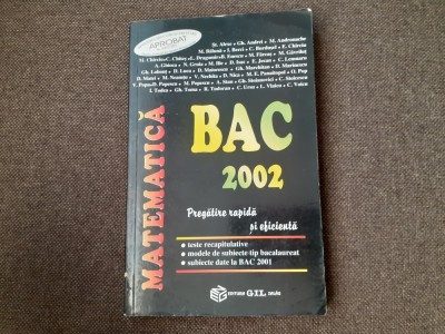 Matematica Bac 2002 Pregatire rapida si eficienta-Colectiv foto