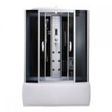 Cadă de baie cu hidromasaj Emilia 150 cu electronică, neagră