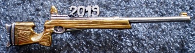 I.537 INSIGNA TIR PUSCA ARMA 2019 ARGINT foto