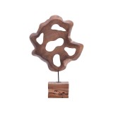 Cumpara ieftin Decoratiune masa Strab lemn natural de tec si metal 55x10x80 cm