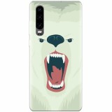 Husa silicon pentru Huawei P30, Fierce Polar Bear Winter