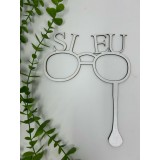 Props in forma de ochelari,cu textul ,,si eu din MDF