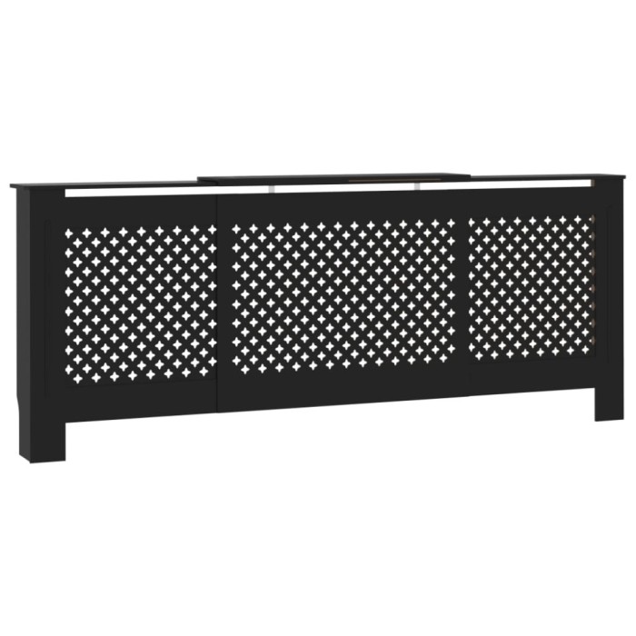 Masca pentru calorifer, negru, 205 cm, MDF