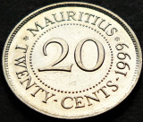Moneda exotica 20 CENTI - MAURITIUS, anul 1999 *cod 5323 B = A.UNC