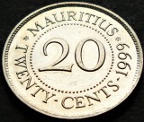 Cumpara ieftin Moneda exotica 20 CENTI - MAURITIUS, anul 1999 *cod 5323 B = A.UNC, Africa