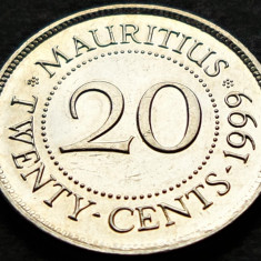 Moneda exotica 20 CENTI - MAURITIUS, anul 1999 *cod 5323 B = A.UNC