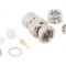 Conector BNC mufă tată drept 75&Omega; pentru lipire și răsucire