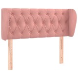 Cumpara ieftin Tablie de pat cu aripioare roz 93x23x78/88 cm catifea