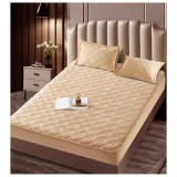 Cumpara ieftin Husa de Saltea Tip Topper cu Elastic + 2 Fete de Perna, Bej 140x200 - JOJ555