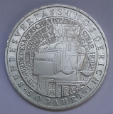 (A724) MONEDA DIN ARGINT GERMANIA - 10 MARK 2001 LIT. G, CURTEA CONSTITUTIONALA, Europa