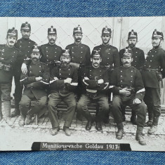 770. Fotografie veche soldati in uniforma 1917 WW1 , Primul Razboi Mondial