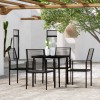 Gossi set de servit masa pentru gradina, 5 piese, negru