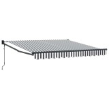 Copertina retractabila antracit/alb, 3x2,5 m, textil/aluminiu