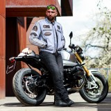 Geaca moto pentru barbati W-TEC Patriot, cu protectii CE si aspect vintage